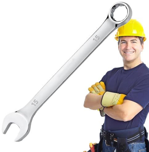 Chiave ad anello – Chiave a doppia termine, chiave multiuso | Chiave a forchetta robusta a doppio anello, robusta chiave a forchetta per uso industriale, avanzata e funzionale