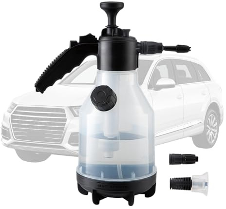 Pulverizador de espuma para lavado de coche, botella rociadora de mano con tres boquillas, botellas de 2 litros, pulverizador de jabón para coche, pulverizador de espuma, pulverizador de bomba de