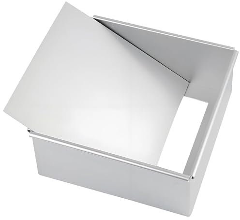 Molde cuadrado de aluminio anodizado de 20,5 cm con revestimiento antiadherente y base extraíble, molde para tartas rectangular de 20,5 cm