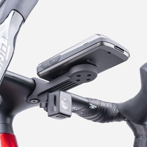 beSmart.bike – Supporto per computer da bicicletta - Stampato in 3D in fibra di carbonio - Compatibile con Wahoo (Elemnt Ace) Computer, con accessori aggiuntivi Posteriore Montaggio, Trek