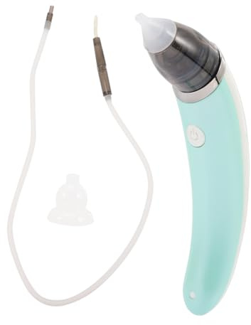 Beaupretty Electric Nasal Aspirator with Suction Tips and Adjustable Level Power Ergonomic Nose and Ear Cleaner for Boy Girl Controllable Suction for Mucus Earwax Removal