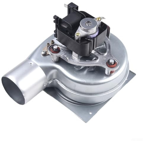 HanOaki Ventola di ricambio per camino, 35 W, 220 V, resistente alle alte temperature, motore brushless a basso rumore, per stufe, riscaldatori, caldaie, argento