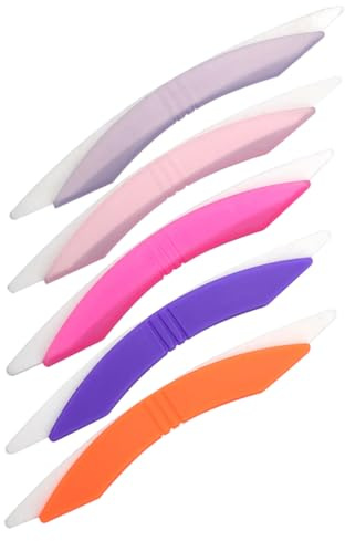 VALICLUD 5 pièces Kit Limes à Ongles Courbées Professionnelles Polisseur Double Face pour Manucure et Pédicure Accessoires de Soin des Ongles Portables pour Usage à Domicile et Salon