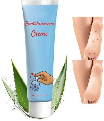 Crema per i Piedi Secchi 20g Unguento ad Assorbimento | Lozione Lenitiva per Donne, Uomini e Anziani, Routine Quotidiana, Dopo la Doccia, Inverno, e Viaggio