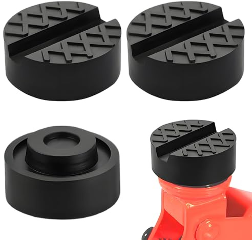 4 Stück Wagenheber Gummiauflage,Auto Wagenheberauflagen,Universelle Gummiauflage Stempelwagenheber,Wagenheber Adapter mit Rillen & Waffeloberfläche Kann für Fahrzeugheber Hebebühnen Rangierwagenheber