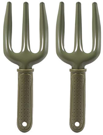 BUTIFULSIC 2 Piezas Horquilla de Deshierbe y Tenedor de Hierro Mango de Madera, Herramienta Manual de Jardinería para Plantar, Airear y Cuidar Flores y Verduras en Jardín y Huerto