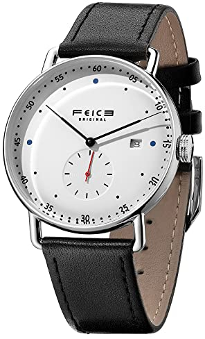 FEICE Unisex Uhr Mechanische Automatikwerk mit Saphirglas Lederarmband Ø38mm - FM506