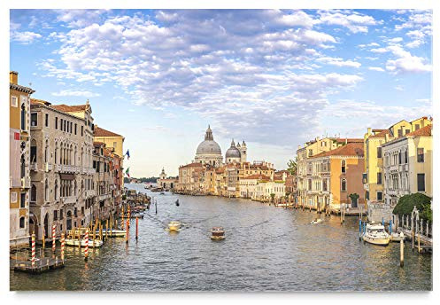 BilderKing Wandbild Skyline Venedig Canal Grande - 180cm x 120cm Acrylglas 5mm + Rückrahmen