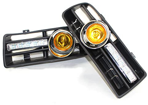 BATLAM 2 St Bil LED Strålkastare Dag Löplampa Dimmlampa För VW Golf MK4 1999-2004,Yellow