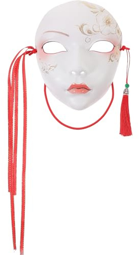 HOMSFOU Decor Masquerade Mask for Women, Chinese Style Masquerade Mask for Performance Halloween Cosplay Grad Party Favor Supplies