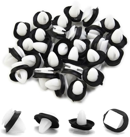 JDCMEI 100 Pezzi Clip di Fissaggio per Auto, Auto Porta Trim Pannello Clip Staffe Kit Clip per Auto con Guarnizione in Gomma Nera Universale Fermo Veicolo Clip per Auto Pannelli Porte