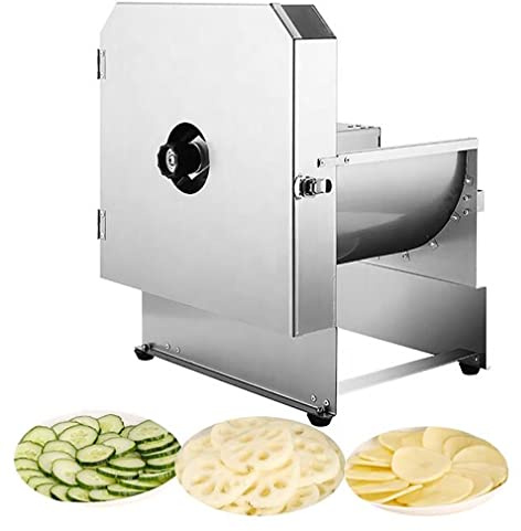Annuod 200W Commercial Vegetable Chopper, Electric Vegetable Chopper Dicer with 1-10mm Mm Blades & 4 Non-slip Rubber Feets, Quick Dicing Safety Protection, for Restaurants, Home, Kitchen