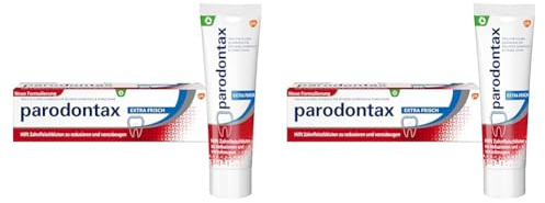 Parodontax Extra Frisch Zahnpasta, 75ml, hilft Zahnfleischbluten zu reduzieren und vorzubeugen (Packung mit 2)
