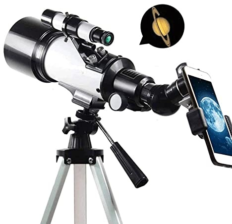 Teleskop, Refraktor-Professionelles Teleskop - 700-mm-Brennweite-Teleskope für die Astronomie für Erwachsene, mit stabilem Stahlstativ Warm as Ever