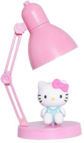 Blue Sky Studios Hello Kitty Mini Lamp with Toy Figure, Kawaii Desk Decor, Cute Collectible Gift - Hello Kitty