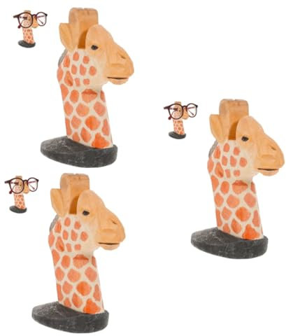ABOOFAN 3St Brillengestell Katzenfiguren Spielzeug lustiger brillenhalter Tierskulpturen Statuen Brillenhalter für den Schreibtisch Bürodekoration Tierstatue Brillenständer aus Holz