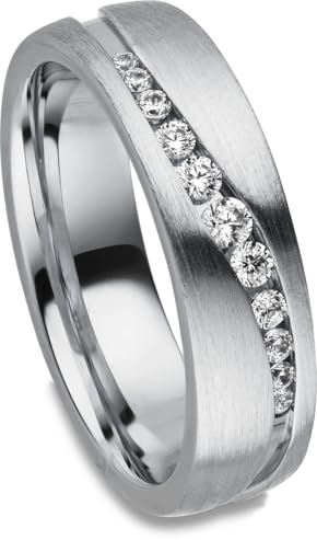Kolibri Rings Damenring 11 Zirkonia Steine Sterling Silber 925 Ring Ehering Verlobungsring Partnerring Freundschaftsring - Inkl. Gravur und Etui