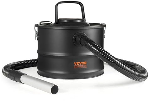 VEVOR Aspiracenere 15 L Aspiracamino con Forte Potenza di Aspirazione 1200 W con Aspirazione Inversa, Cavo di Alimentazione 3M, Potenza di Aspirazione 16 Kpa Max, per Stufe a Pellet, Stufe a Legna