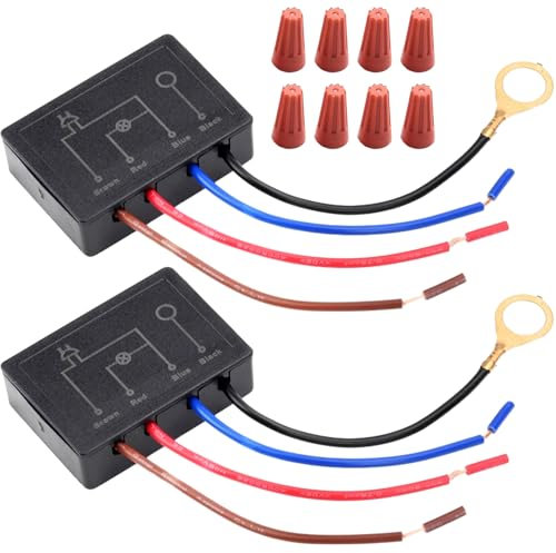 Begonia 2 Stück Tischlampe Touch-Schalter 110V - 230V/3A, 4-Wege Touch Sensor Dimmer, Schwarz