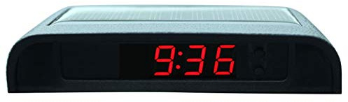 Reloj de coche con energía solar, relojes de coche iluminados, fecha adhesiva de temperatura, reloj de tablero de coche, electrónica para camiones de automóviles