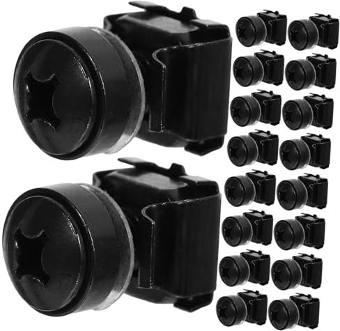 KONTONTY Écrous En Cage M6 x 16 Cm Pour Rack Serveur, Vis à Crémaillère Acier Au Carbone, 50 Pièces, Accessoires De Montage Pour Armoire Réseau, Compatibles Racks D’ordinateur, Noir