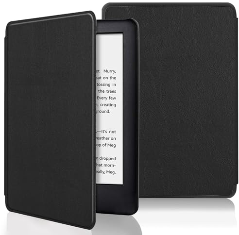 KATIMI Fodral för 18 cm Kindle Paperwhite 2024 (12:e generationen) och Kindle Colorsoft Signature Edition 2024, PU-läder ultratunt lätt vattentätt skyddsfodral (kastnermönster)