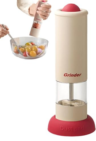 Salero y pimentero eléctrico, pimienta eléctrica y amoladora salada - Pimienta negra y molinillo salado | Molino de condimento automático con aumento ajustable, dispositivo de cocina recargable