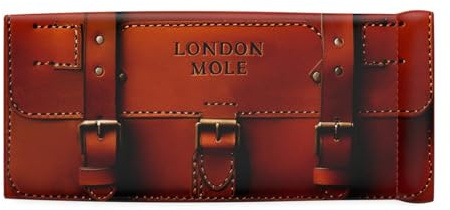 LONDON MOLE® Brillenetui | Weiches kompaktes Etui mit Federverschluss für Lesebrille, Blaulichtblocker & Sonnenbrille