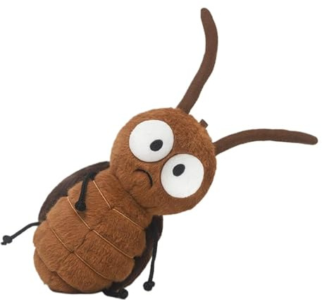Herfair Kakerlaken Kuscheltier Klein Insekten Plüschtier Kakerlaken Puppen Stofftier Plushie Kawaii Deko Geschenke für Mädchen und Jungen