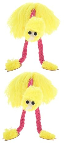 BESPORTBLE 2pcs Plush Ostrich Marionette String Puppets for Wood and Soft Material Handheld Animal Puppet Interactive Storytelling and Imaginative Play Portable and Realistic Design