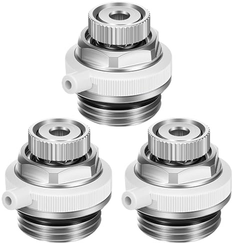3 Purgador Automático Radiador, Válvulas de Ventilación de Radiado, Purgador de Radiadores 1/2 Pulgadas Purgador Automático de Latón Salida de Aire Automática Válvula de Corte de Aire de Radiador purg
