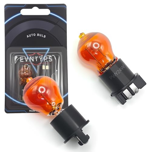 evntyps Halogen PWY24W Turn Signal Light Bulbs Amber fit for for Volkswagen Passat 2016-2019,fit for Volkswagen Golf 2015-2018 SportWagen 2015-2018 Alltrack 2017 2018 R 2015-2018 2023 2024,Pack of 2