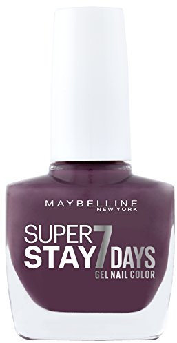 Maybelline New York Make-Up Superstay Nail Polish Forever Strong 7 Days Finish Gel Nail Polish Mauve On/Colour Polish with Ultra Strong Hold without UV Lamp in Dark Purple, 1 x 10 ml