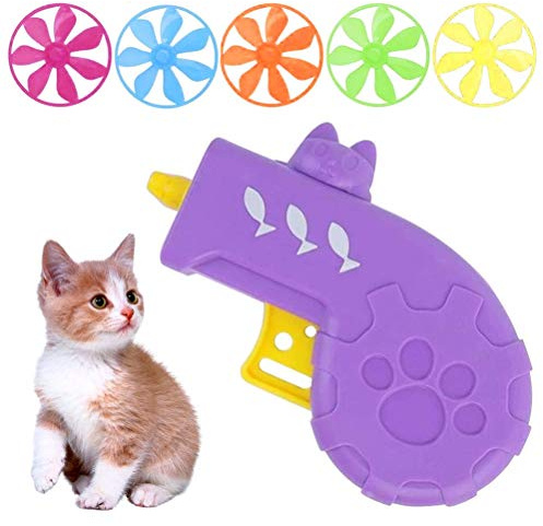 Deeabo Haustier Spielzeug Bunte Fliegende Untertasse Katzenspielzeug Katze Spürt Spielzeug Set Flying Disc Spielzeug Training Spielzeug für Haustier Zufällige Farbe