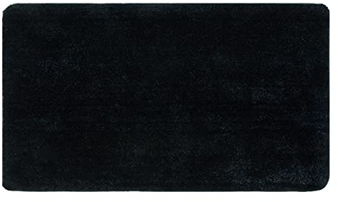 MIULEE Badezimmerteppich Badematte rutschfest Waschbar Schwarz 70x120 cm | Badteppich Badvorleger Saugfähige Duschvorleger Badematten & Badteppiche für Wohnzimmer Schlafzimmer Badezimmer