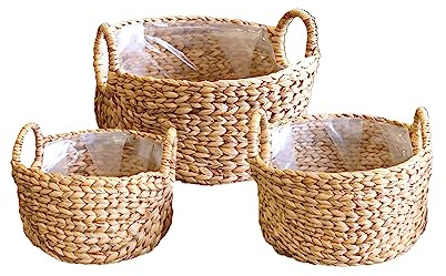 Water Hyacinth Laundry Baskets (Set3_15x7)