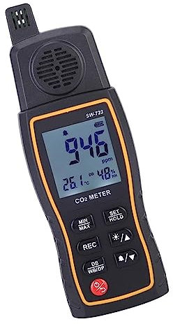 TsoLay Precise Gas Detector, Portable Multifunctional High Sensitivity Gas Detector Analyzer with Dual Alarm, Low Power Gas Sniffer, for Office Enterprise School Home Sewer Pipeline