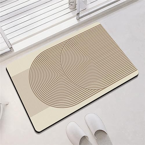 Badezimmerteppich, Badematte, FußMatte, Badteppich 80x120cm, Badvorleger, Badematte Badteppich Badvorleger Rutschfest Waschbar, Teppich Badezimmer Teppiche, Bathroom Mat, Bath Mat, Badematten, Braun