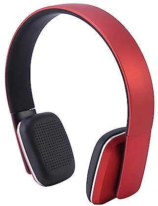 Rous Casque Bluetooth Casque HiFi 3D StéRéo Casque Bluetooth avec MIC (Rouge)