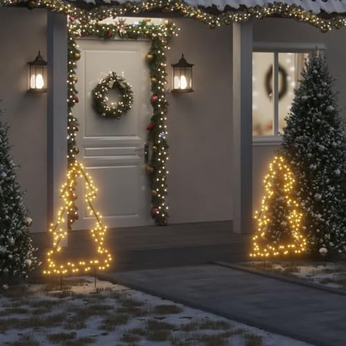 ARKEM Weihnachtsbaum mit Erdspießen und 115 90 cm Weihnachtsbeleuchtung AußEn