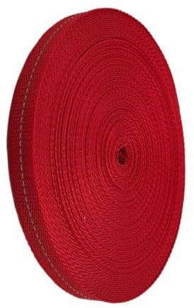 Cajun Tie Downs - 1 Heavy Duty Webbing Strap - 25 Yards (Red/Reflective)