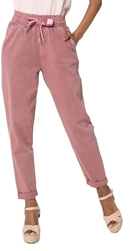 Nina Carter P500 Jean décontracté pour femme, style jogging, taille haute, pantalon de jogging, jeans d'été, S mince