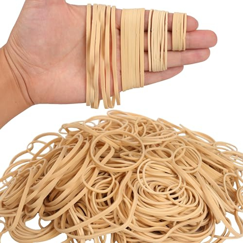 HAIDIBAO-Rubber Bands Assorted Sizes Beige Elastic Bands for Office supplies 0.5lbs size10,size#16,size 33,Size(4-4/5 x 1/8) rubber band