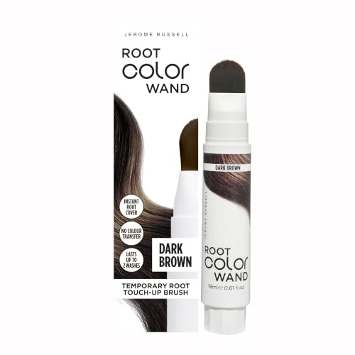Jerome Russell Root Color Wand DARK BROWN | Instant Grey Coverage | 18ml | Non-Sticky Formula Matching Natural Shade | Long-Lasting Results | Mess-Free Application | Easy to Use