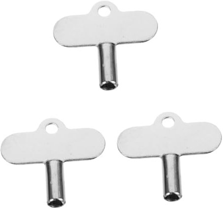 Mipcase 3pcs Long Radiator Bleeding Key Triangle Socket Keys Metal Water for Heater