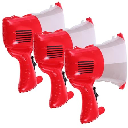 Vaguelly 3stücke Feuerwehr-thema Folienballons Megaphon-design Für Partydekoration Kindergeburtstag Draußen Ballons Mit Lautsprecher-optik Für Feiertage Und Feste
