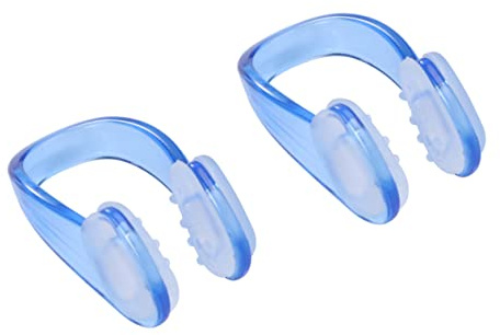 HOLIDYOYO 10pezzi Tappi Per Naso in Tpe Imbottito Protezione Nasale Per Piscina e Immersioni Clip Nasali Riutilizzabili Comodi e Resistenti Adatti Per e Blu