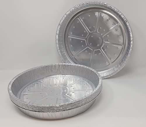 Foglish Home & Garden 20 x 29cm 12 Aluminium Foil Round Pie Flan Quiche Dish Tray Container BBQ 29x29x4cm Airfryer Oven Kitchen Baking