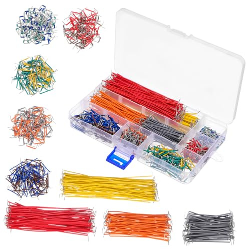 Cabilock 840 Pcs Bread Board Wires Flexible Making Wiring Breadboard Jump for Solid Extension Electronic Prototyping Circuit Kit Shape Connection Wire