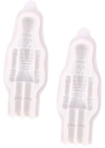 TOYANDONA Stampi da Forno in Silicone per Dolci Natalizi Schiaccianoci in Silicone per Biscotti Stampo per Pasticceria Fai da Te Confezione da 2 Pezzi per Cucina Domestica Decorazioni Festive